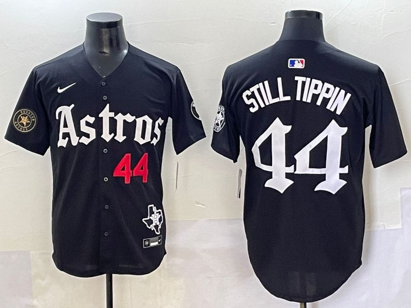 Men 2025 Houston Astros #44 Still Tippin Black Five generations Joint Name Nike MLB Jersey style 11